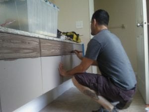 before: working to rehab cabinets
